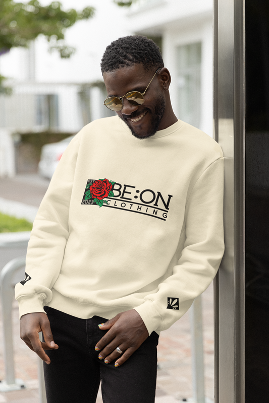 BE:ON Rose Logo Crew Neck Sweatshirt